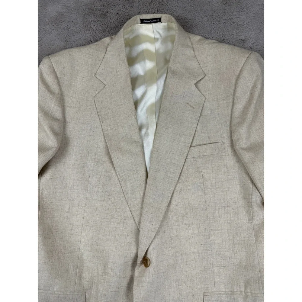 Munsingwear Lifestyle Blazer Sport Coat‎ Two Button Beige Mens Size 44L